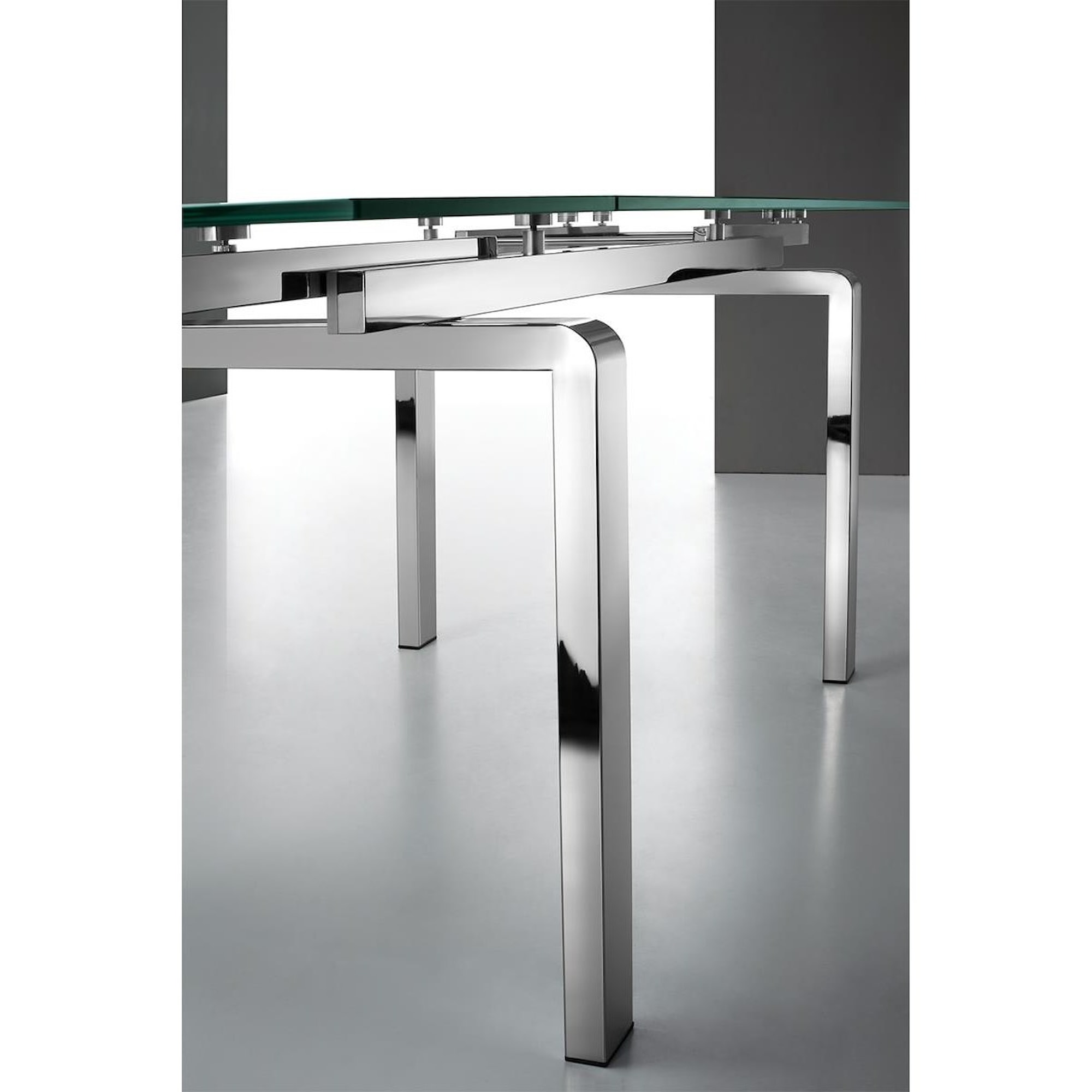 Casabianca Dining Tables BSD2048SS Glass Extension Table with